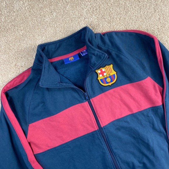 FC Barcelona Track Jacket Youth Large Blue Red Soccer Football Club EU Futbol - Picture 1 of 9